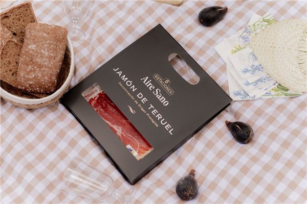 Maletín Jamón de Teruel DOP loncheado-detalle