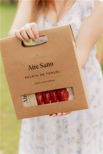 Maletín Paleta de Teruel DOP 100% natural loncheada-lateral