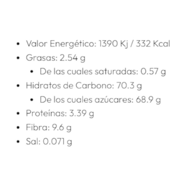 Organic dehydrated mango 100g-detalle