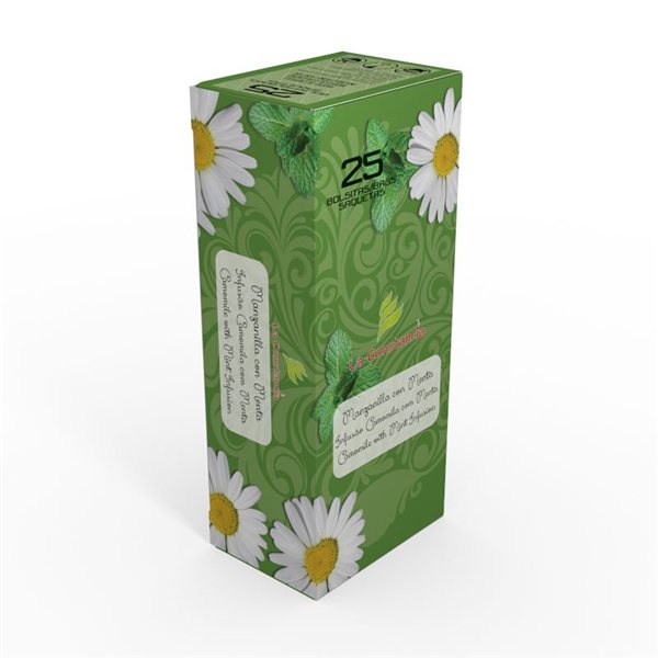 Manzanilla con menta 25 filtros La Constancia-lateral