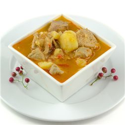Tuna marmitako with potatoes.
