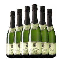 Mas Montcau Brut Nature Cava 75 cl Espumoso Blanco (Caja de 6 unidades)