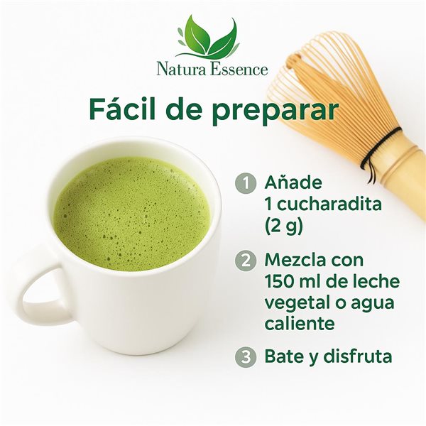 Matcha Latte ECO 100g – Té Matcha Premium con Avena y Coco Ecológicos-lateral