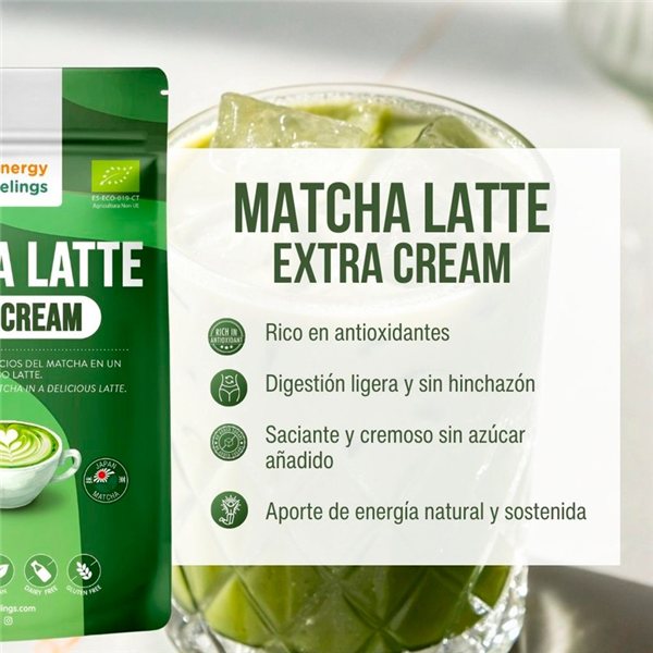 Matcha Latte Extra Cream Bio 500g-lateral