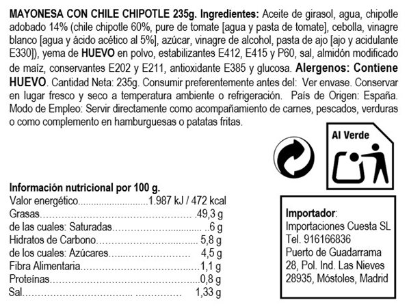Chipotle Mayonnaise-lateral