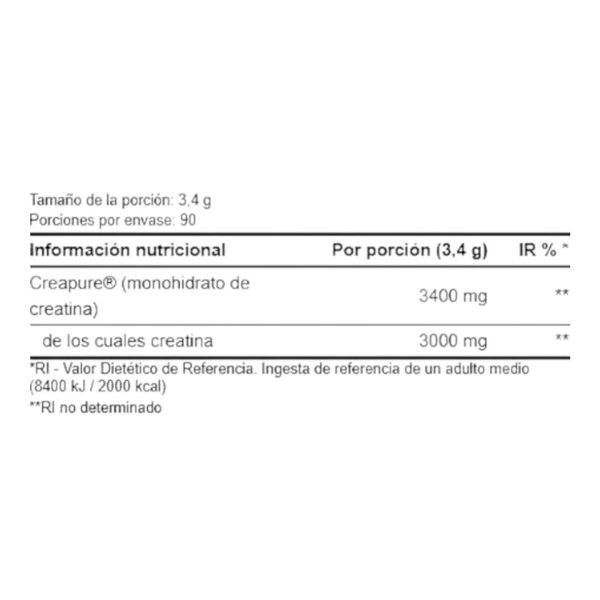 Mega Creatine Creapure 306 Gr-detalle