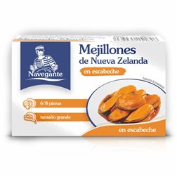 Pacific Mussel 6-8 in Pickled with Sunflower Oil Navigator