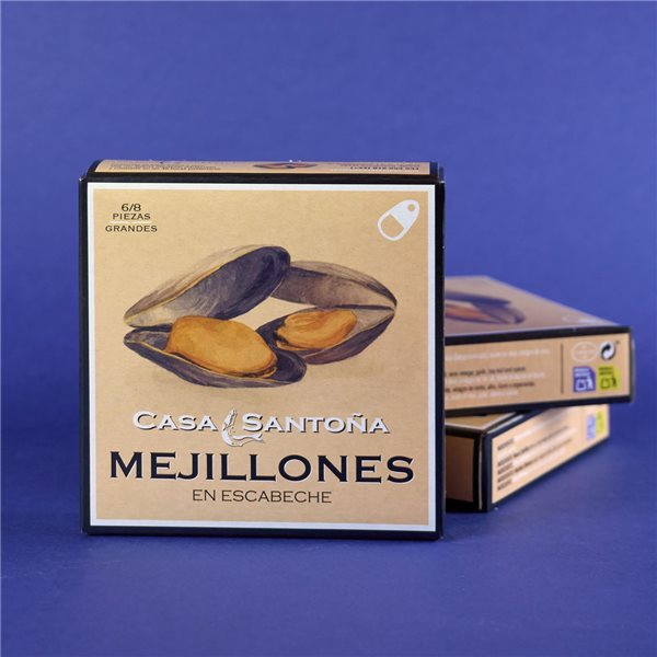 Mejillones en escabeche 6/8 - Lata-detalle