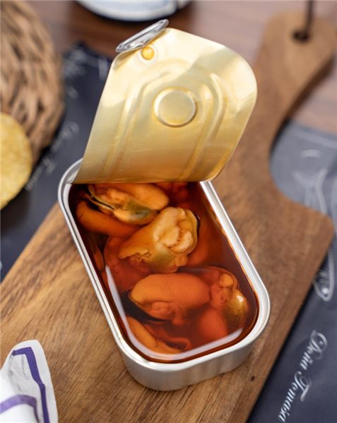 Mussels in Fried Pickled Olive Oil (7/10 pieces) 110g-trasera