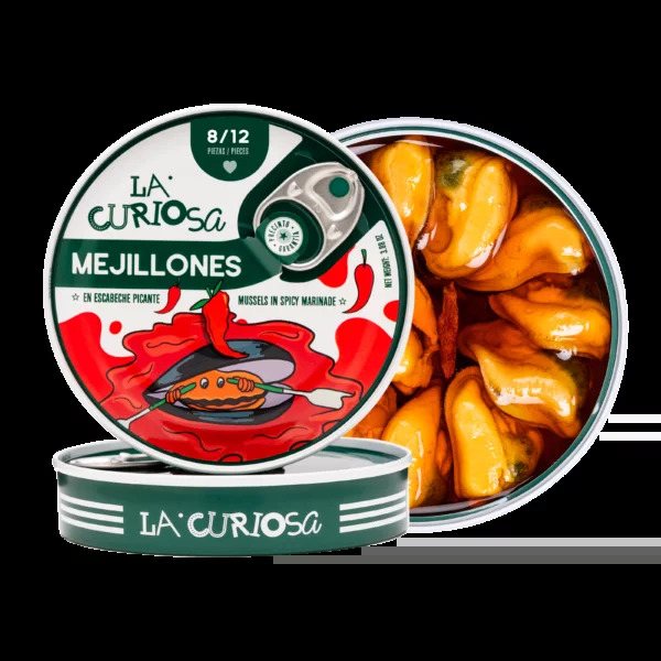 Mejillones en escabeche picante, La Curiosa-detalle