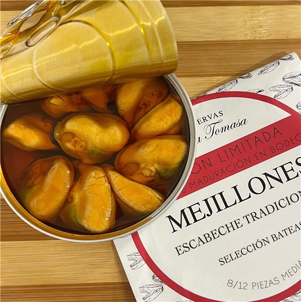 Mejillones en Escabeche Selección Bateas (8/ 12 piezas) 111g-izquierda