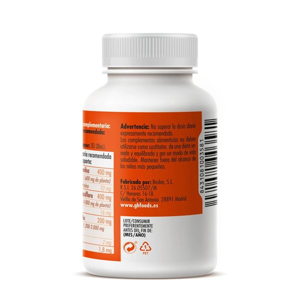 Melatonina Melisa+Pasiflora+Tila 650mg 60 caps GHF-detalle