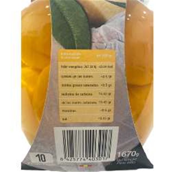 Pfirsiche in Sirup-lateral