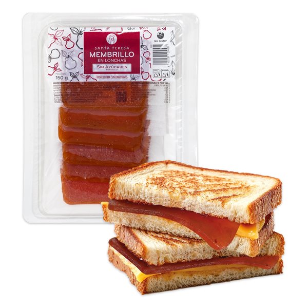 Membrillo loncheado sin azúcar 150g-lateral
