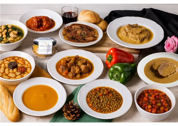 Menu hebdomadaire Duo - Plats traditionnels et réconfortants servis dans des bocaux en verre-detalle