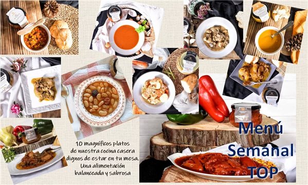 Top Weekly Menu - Gourmet homemade dishes in glass jars-detalle