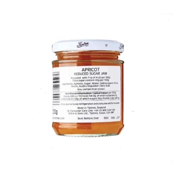 Confiture d'abricot à sucre réduit 200g Tiptree-detalle