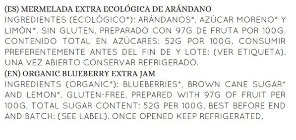 Organic Blueberry Jam 28g-detalle