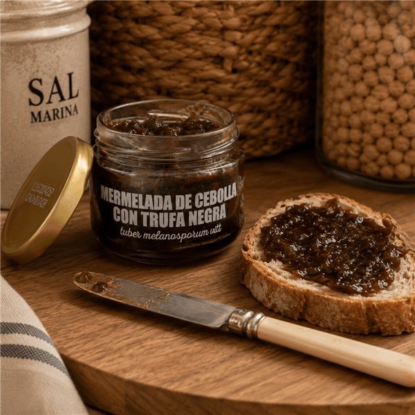 Onion jam with black truffle-detalle