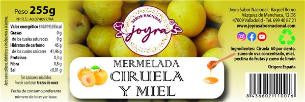 Plum and Honey Jam - 255 gr.-izquierda