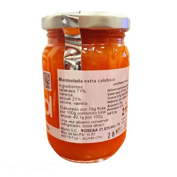 Kürbis- und kandierte Orangenmarmelade-detalle