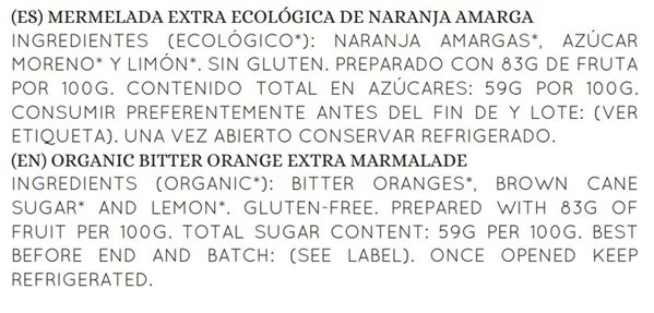 Organic Bitter Orange Jam 28g-detalle
