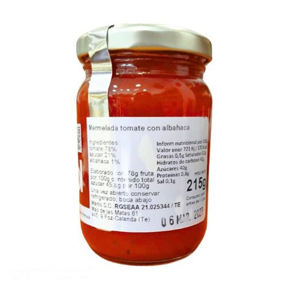 Confiture de tomates roses et basilic-detalle
