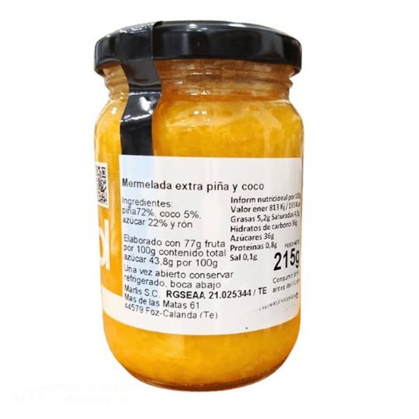 Pineapple and coconut jam-detalle