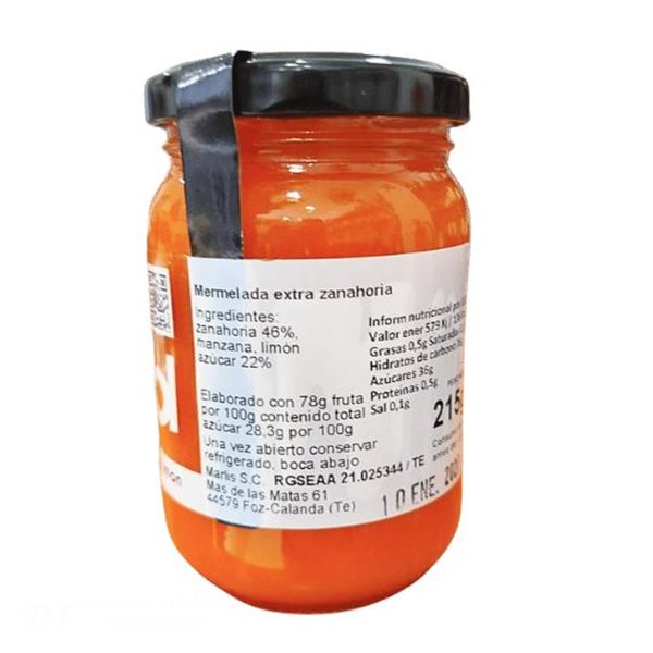 Mermelada de zanahoria, manzana y aroma de limón-detalle