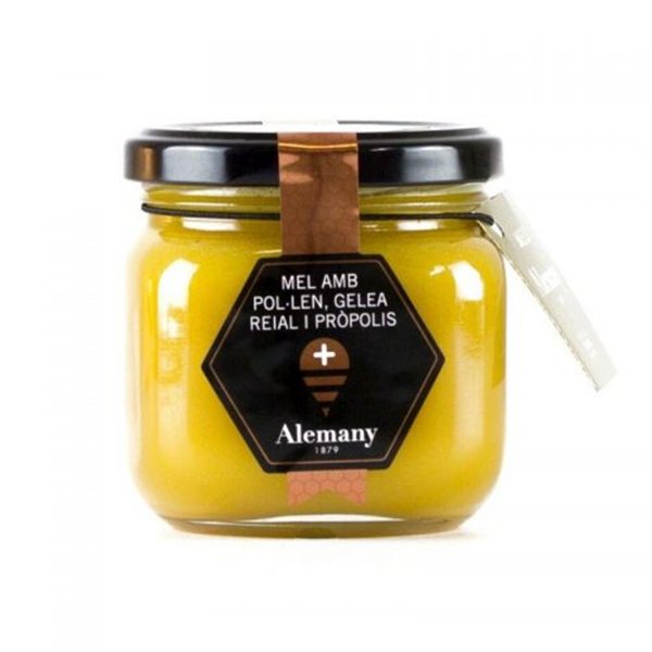 Miel avec Pollen, Gelée Royale et Propolis, Alemany1879-detalle