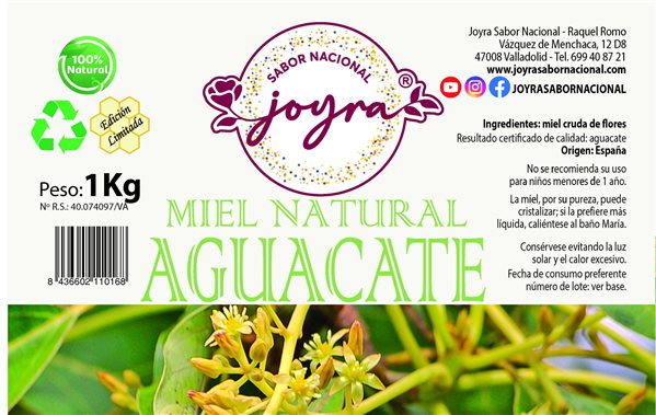 Miel de Aguacate - 1Kg.-trasera