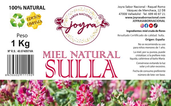 Miel de Sulla - 1Kg. 

Miel de Sulla - 1 kg.-izquierda