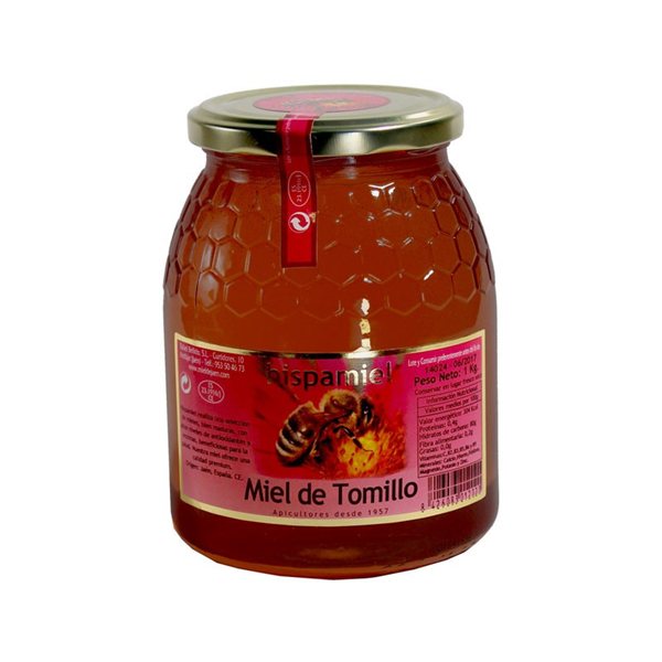 Thyme Honey 1kg Hispamiel-lateral