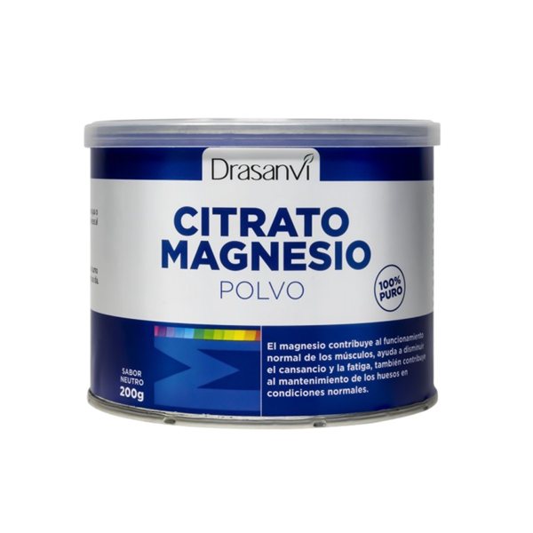 Citrate de Magnésium Minéral Poudre 200g Drasanvi-lateral