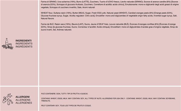 Mini Panettone Classique en Peluche-lateral