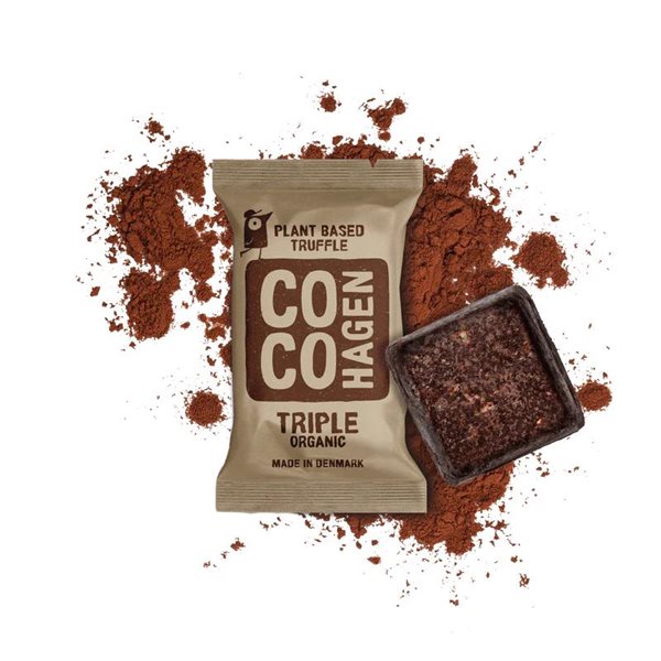 Mini Trufa CocoHagen BIO Triple Choco 20gr-detalle