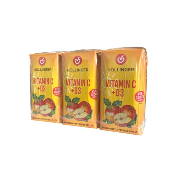 Minibrick Zumo Apfel mit Vit.C+D3 Bio 3x200ml Hollinger-detalle