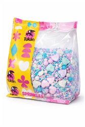 MIX HEARTS, BALLS, AND PASTEL COLOR STICKS SPRINKLES 450g. C.A.P
