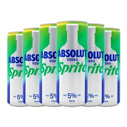 Mixer Absolut Sprite Lata 25 cl (Caja de 6 unidades)