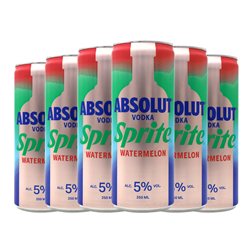 Mixer Absolut Sprite Lata 25 cl Watermelon — Sandía (Caja de 6 unidades)