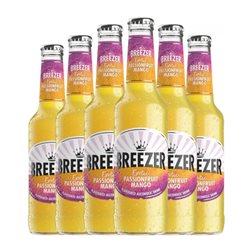 Mixer Bacardí Breezer Botellín 27 cl Passion Fruit — Fruta de La Pasión, Mango (Caja de 6 unidades)
