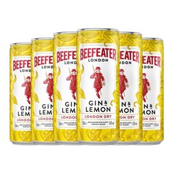 Mixer Beefeater Lata 25 cl Gin, Lemon — Limón (Caja de 6 unidades)