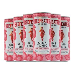 Mixer Beefeater Pink — Rosado Lata 25 cl GinTonic — Gin Tonic, Strawberry — Fresa (Caja de 6 unidades)