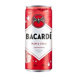 Mixer Caja de 12 unidades Bacardí Lata 25 cl Cola, Rum — Ron