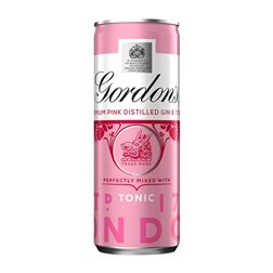 Mixer Caja de 12 unidades Gordon's Pink — Rosado, Premium Lata 25 cl GinTonic — Gin Tonic