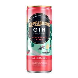 Mixer Caja de 12 unidades Kopparberg Lata 25 cl Gin, Fresa, Lima, Lemon — Limón