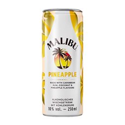 Mixer Caja de 12 unidades Malibu Lata 25 cl Pineapple — Piña, Rum — Ron