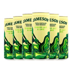 Mixer Jameson Lata 25 cl Lime — Lima, Ginger Ale (Caja de 6 unidades)
