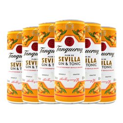 Mixer Tanqueray Flor de Sevilla Lata 25 cl GinTonic — Gin Tonic, Orange — Naranja (Caja de 6 unidades)