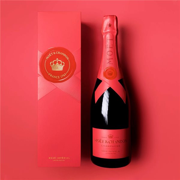 Moët & Chandon Imperial Rose Estuchado EOY Pink Limited Edition-detalle